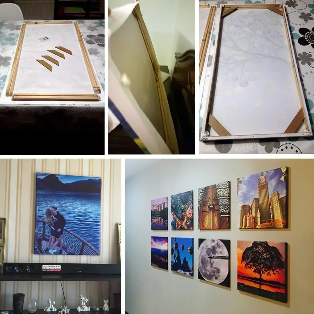 30x40cm 40x60cm 60x90cm DIY Wooden Frames Suitable for Canvas Oil Diamond Paintings Wall Art Photo Frame Pine Home Decor