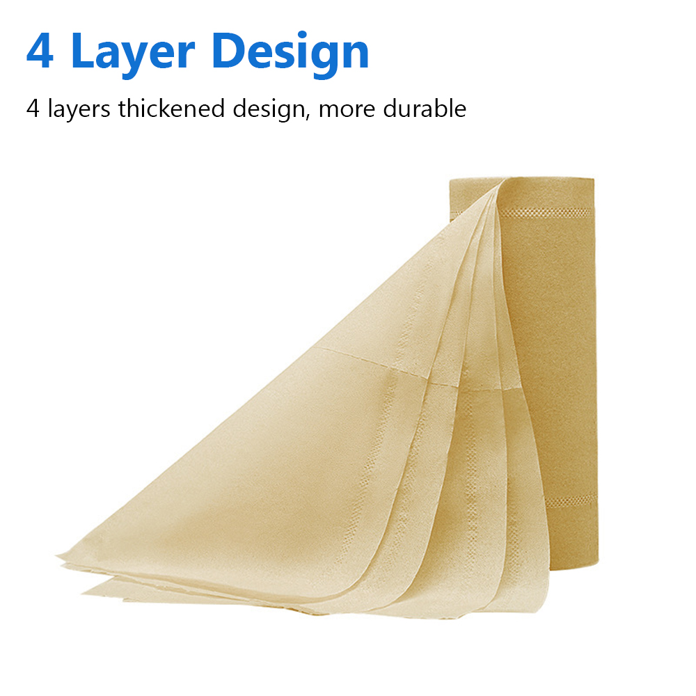 12 Rolls Skin Friendly Bamboo Toilet Paper Tissue Household Bathroom 3 Layer Primary Colour Soft Kitchen Roll Paper