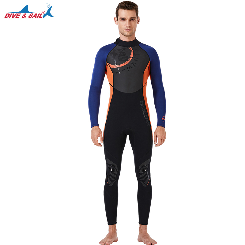 Wetsuit Men Diving Suit 1.5mm Neoprene Suit Long Sleeves Surfing Suit UV Protect Snorkeling Suit One Piece Kayaking Suit Women