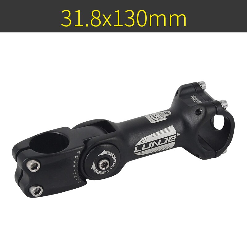 LUNJE Adjustable Bicycle Bike Stem Riser XC AM MTB Mountain Road Bike Bicycle Adjustable 60 Riser 90 110 130mm 25.4/31.8mm: 31.8x130mm