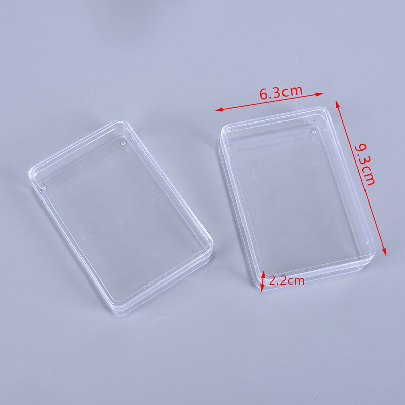 2 Stuks Transparante Plastic Dozen Speelkaarten Container Storage Case Verpakking Game Card Box Voor Poker 9.3 Cm X 6.3cm X 2.2 Cm