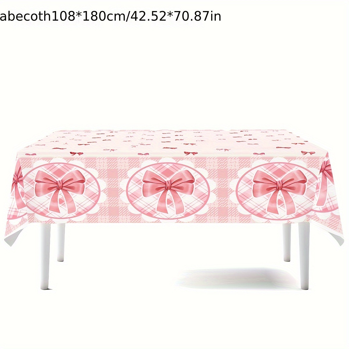 1/2/3pcs Roze Strik Party Wegwerp Tafelkleed Plastic Tafelkleed Voor Meisjes Vrouwen Verjaardag Bruiloft Vrijgezellenfeest decoratie