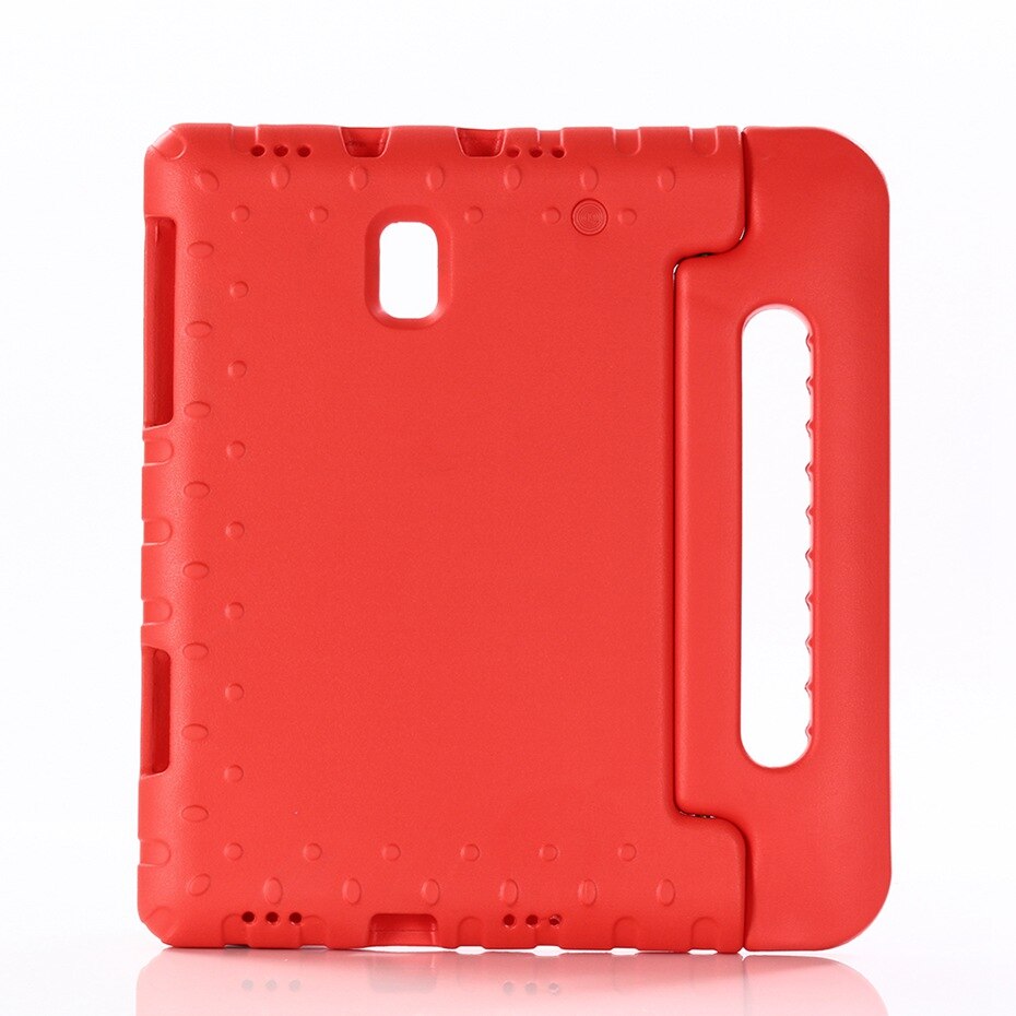 Capa de eva resistente a impacto para crianças, capa de segurança não tóxica para samsung galaxy tab a a2 10.5 polegadas 2018 sm t590 t595 t597 com suporte corpo inteiro: Vermelho