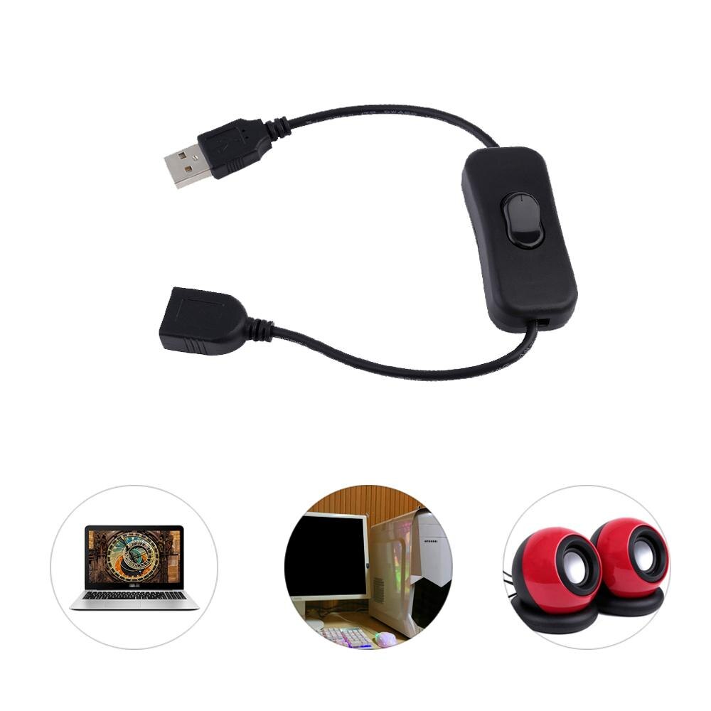 USB cable 30cm USB 2.0 A Male to A Female Extension Extender Black Cable With Switch ON OFF Cable