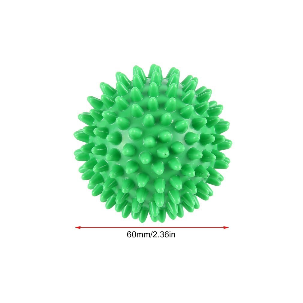 Durable PVC Spiky Massage Ball Trigger Point Sport Fitness Hand Foot Pain Relief Plantar Fasciitis Reliever Hedgehog 6/8cm Balls: 6CM Light Green