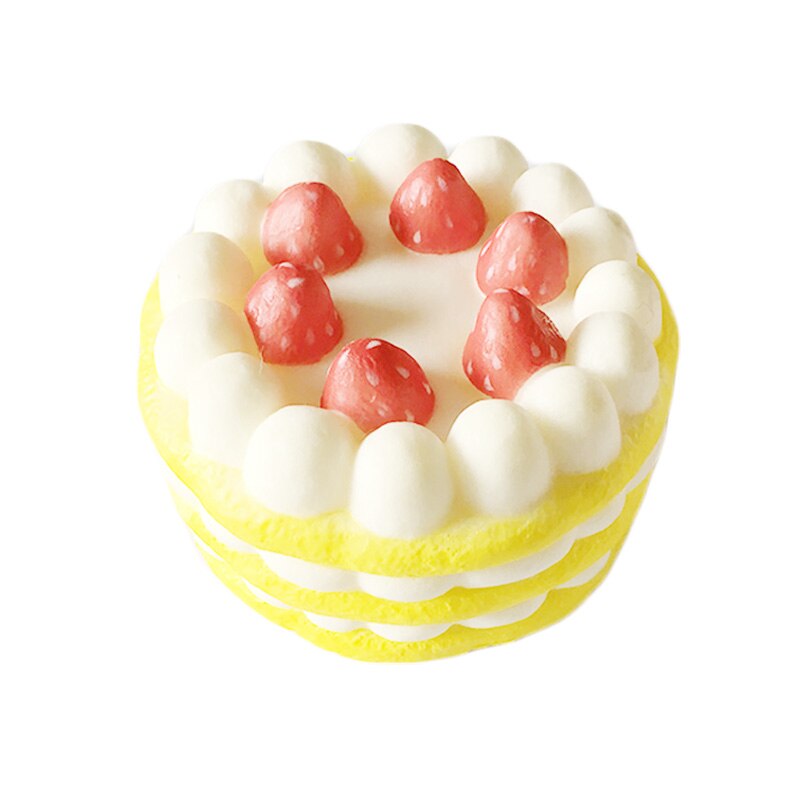 Jumbo Strawberry Cake Squishy Simulation PU Bread Slow Rising Soft Squeeze Toy Sweet Scented for Children Birthday Fun