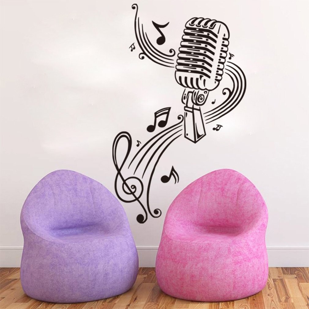 Mural Room Music Notes Hair bar Wall Stickers home... – Grandado
