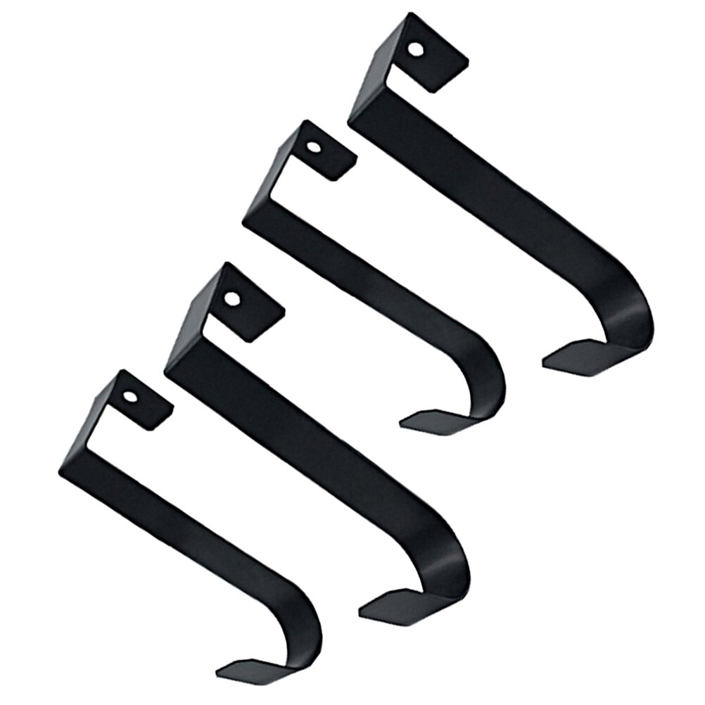 4 pçs soco livre porta de volta ganchos de ferro arte chave saco gancho titular casaco gancho de armazenamento de mercearia gancho para casa sala estar preto a30