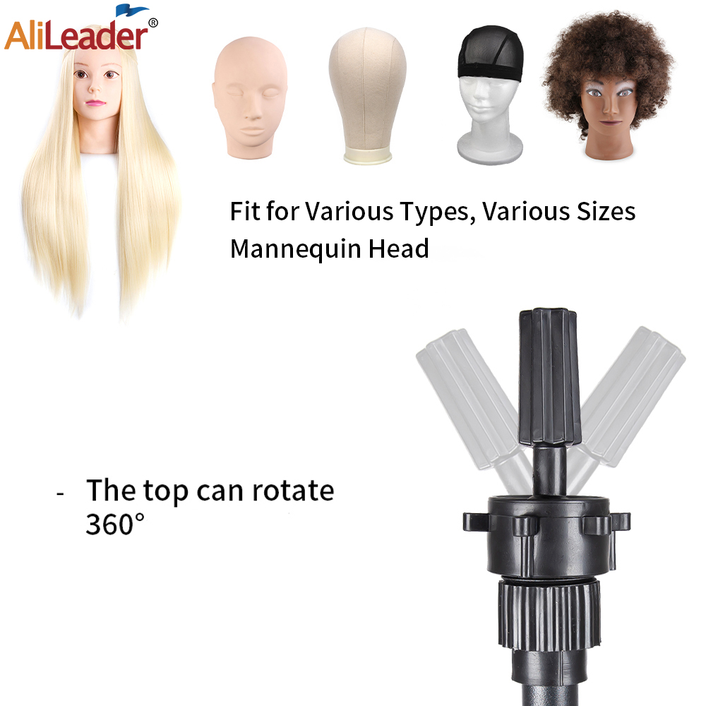 Wig Making Canvas Head and Training Head Tripod for Wigs Good Mannequin Head for Making Wigs