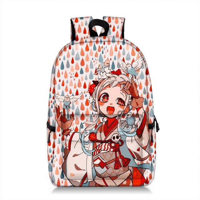 Mochila Wc-bound Jibaku Shounen Hanako-kun Zaino Capacità Sacchetto di Scuola Anime Bookbags Tela per il Maschio e Femmina gli studenti: 10