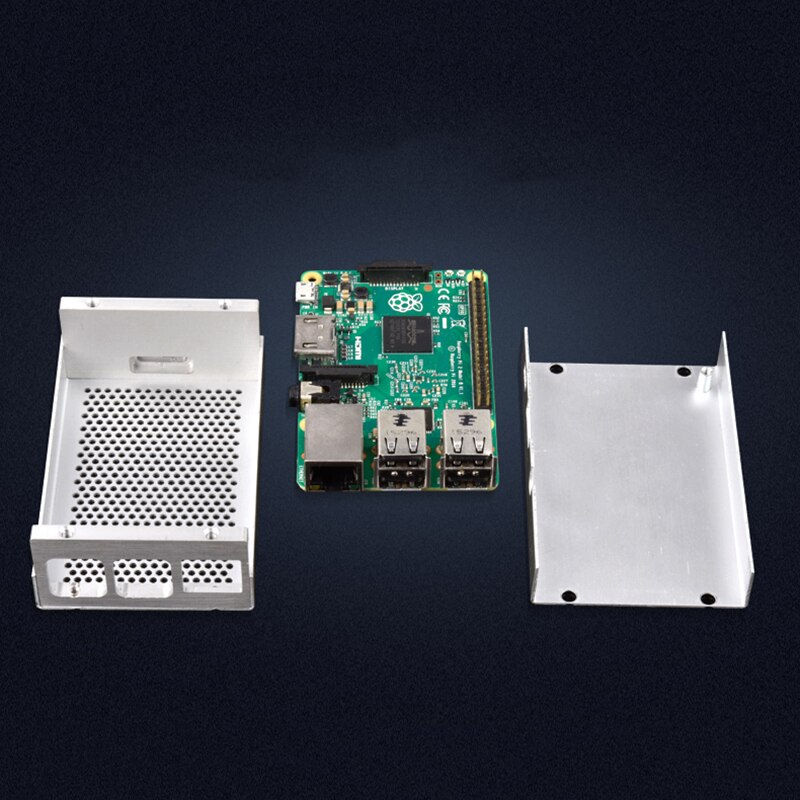 Metal Enclosure Raspberry Pi 3 Aluminum Case for RPI 3 Model B Compatible with Raspberry Pi 3 Model B+ Black Silver Case