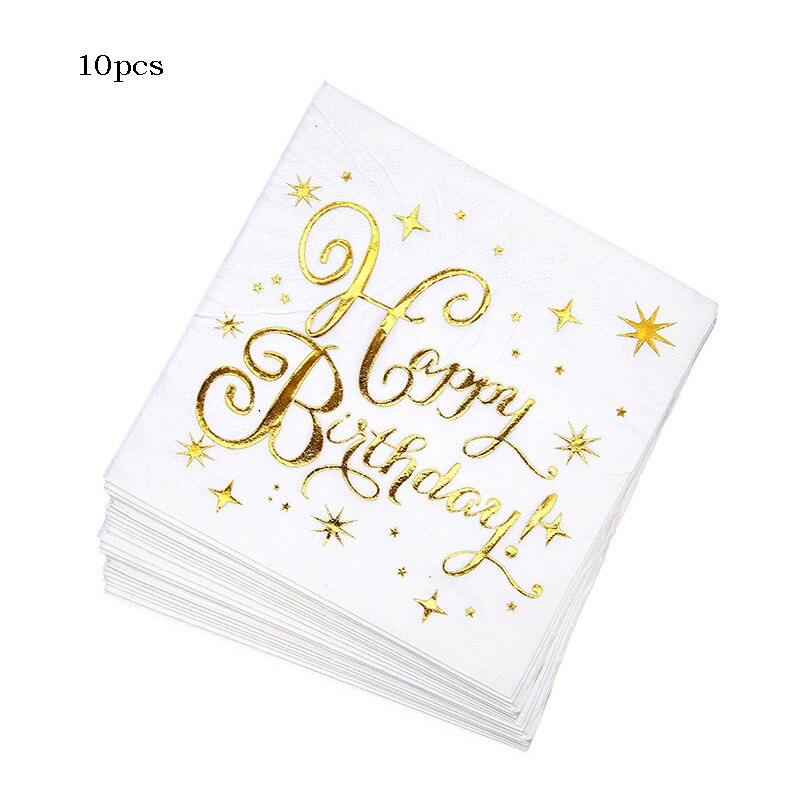 Rose Gold Party Disposable Tableware Set Wedding Birthday Party Table Decoration Paper Cups Plates Straws Baby Shower Supplies: 10