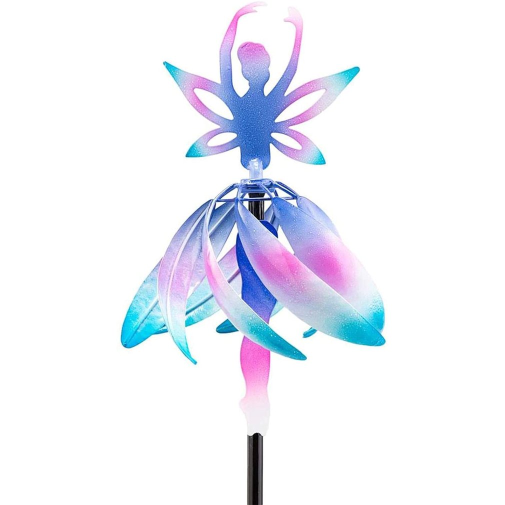 Fairy Ballerina Wind Spinner Windmill Garden Wind Spinner Metal Garden Balcony Patio Decoration Windmill Decoration