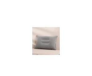 Coussin gonflable Double face pour voyage, oreiller Portable, flocage, camping, plage, voiture, avion, hôtel: Gris clair