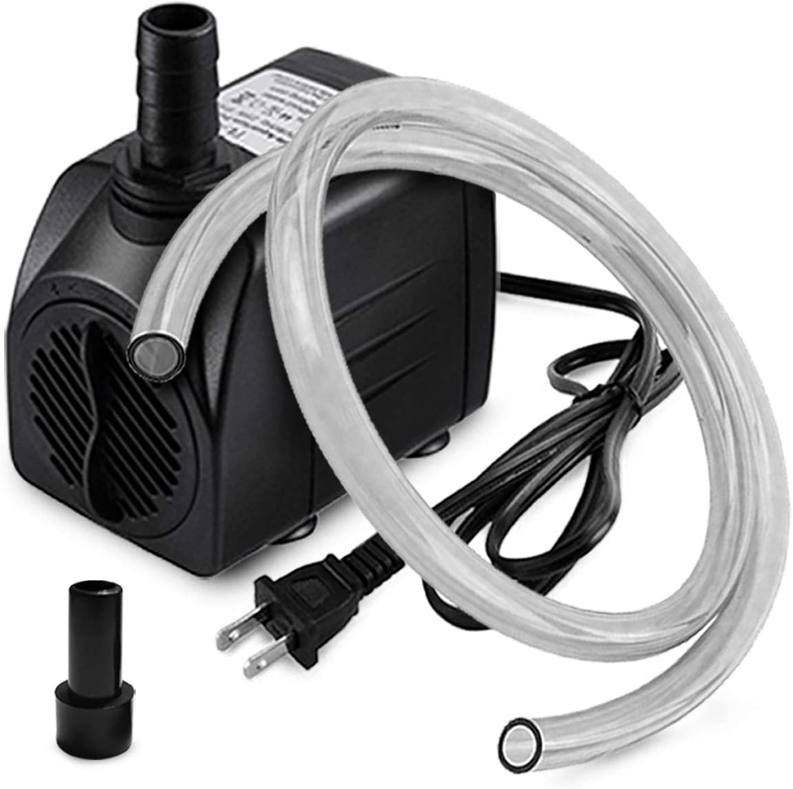 Submersible Aquarium Water Pump for Fish Tank Fountain Garden Pond Rockery Indoor Fountains Pump with 3.3 ft Tubing 600L/H, 10W