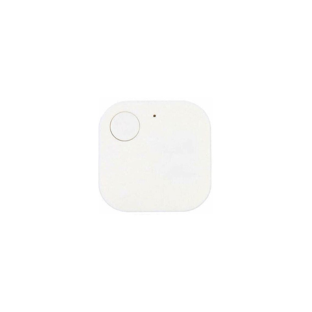 Portable Mini Square Anti Lost Device Bluetooth Remote Anti Theft Key Finder Smart Locator Bluetooth Remote Anti Theft Keychain: White