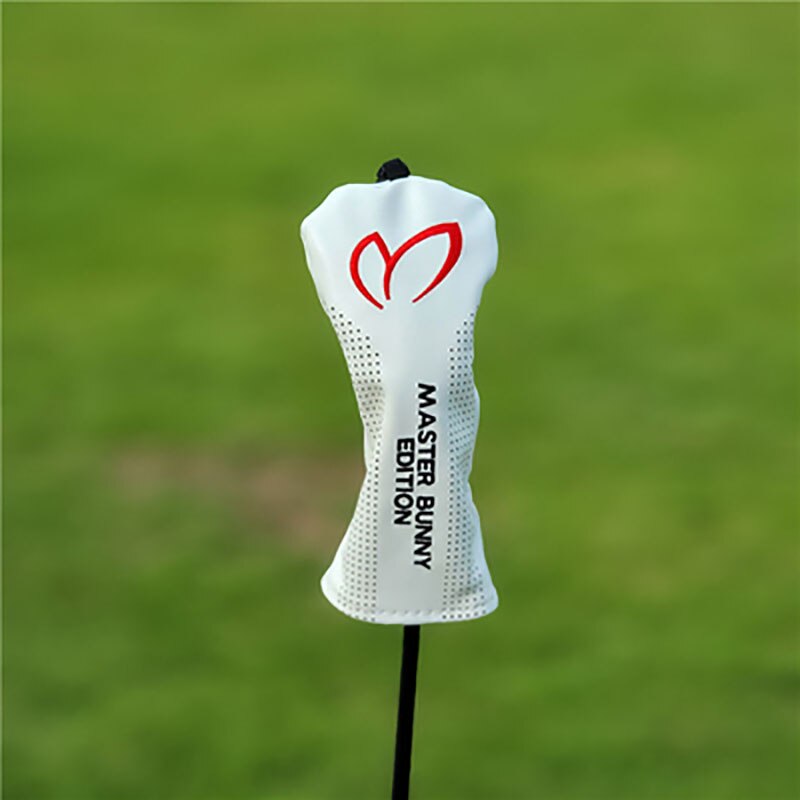 Golf Woods Headcovers Covers For Driver Fairway Hybrid 135H Clubs Set Heads PU Leather Unisex Protector Golf Accessories: White for fairway