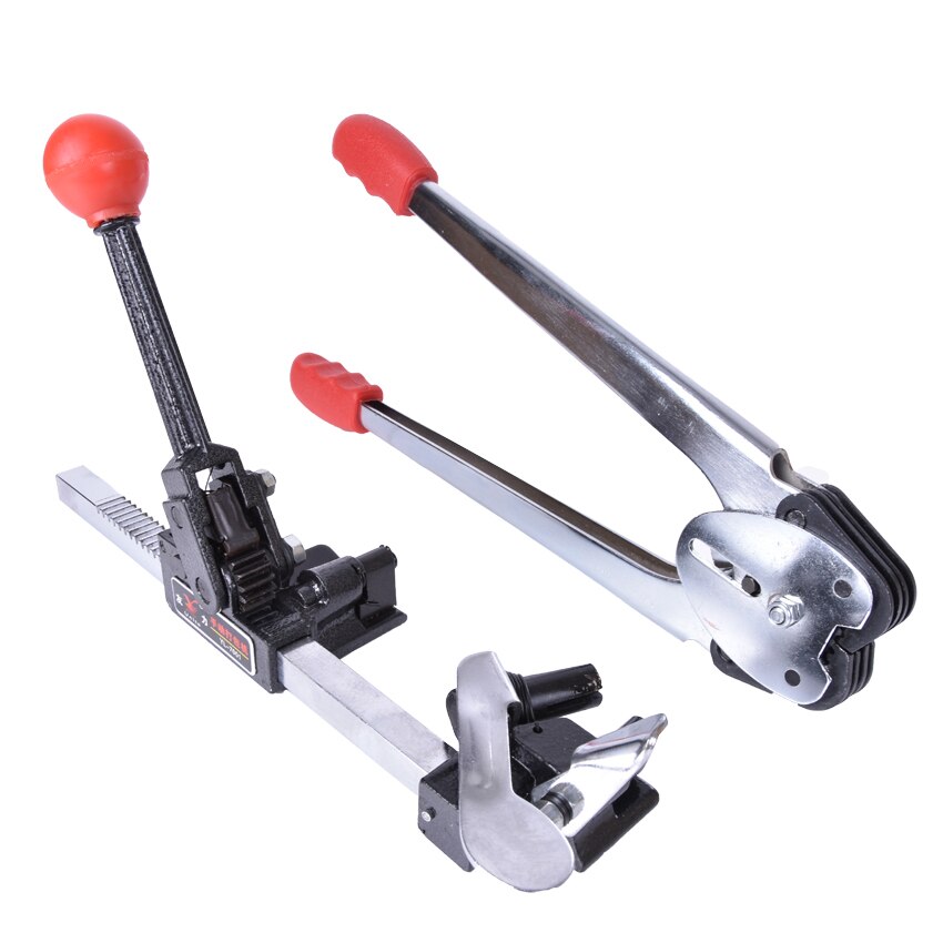 Juego de máquina flejadora manual, sellador de flejado de PP/PET y amarre de trinquete, máquina de embalaje, 1 ud.