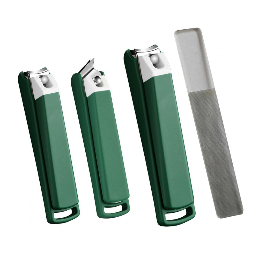 Effortless Clipping Washable Stainless Steel Fingernail Clippers Set with Nail File Manicure Tools