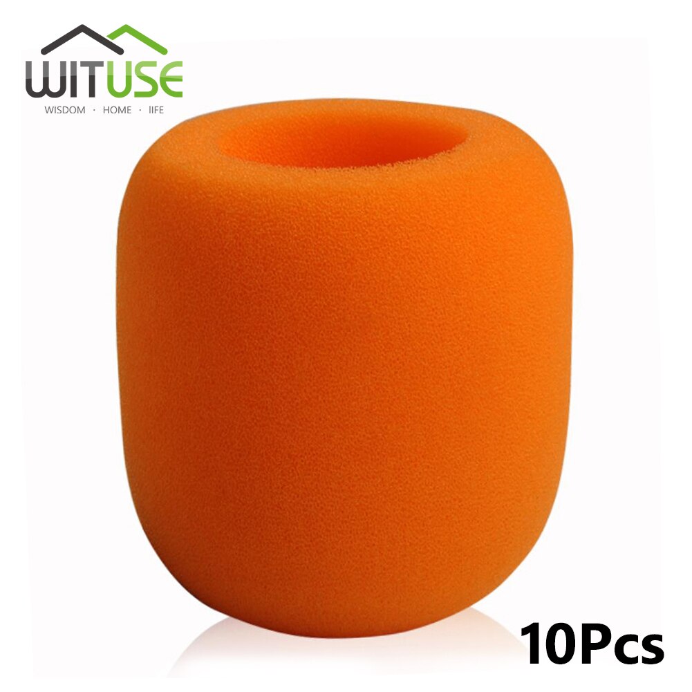 10 pçs/lote portátil sem fio microfone de estágio pára-brisas espuma mic capa karaoke dj esponja filtro vento escudo venda quente: ROXO