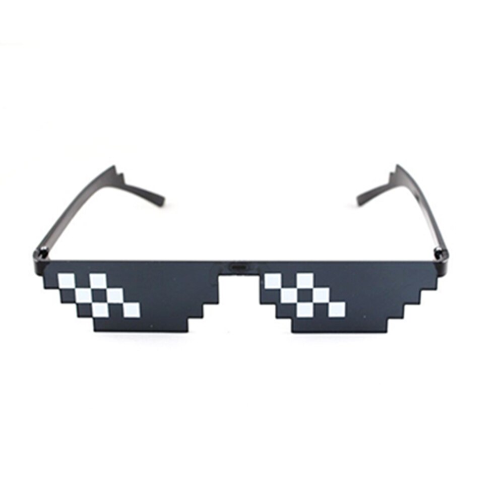 Retro glasögon 8 bit thug life solglasögon pixlade män kvinnor märke fest glasögon mosaik  uv400 vintage glasögon leksaksglasögon: A2