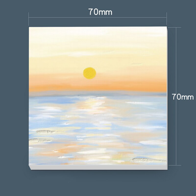 30 Sheets Cartoon Oil Painting View Memo Pad Posted It Sticky Notes Planner Sticker Notepad School Supplies Kawaii Stationery: 4