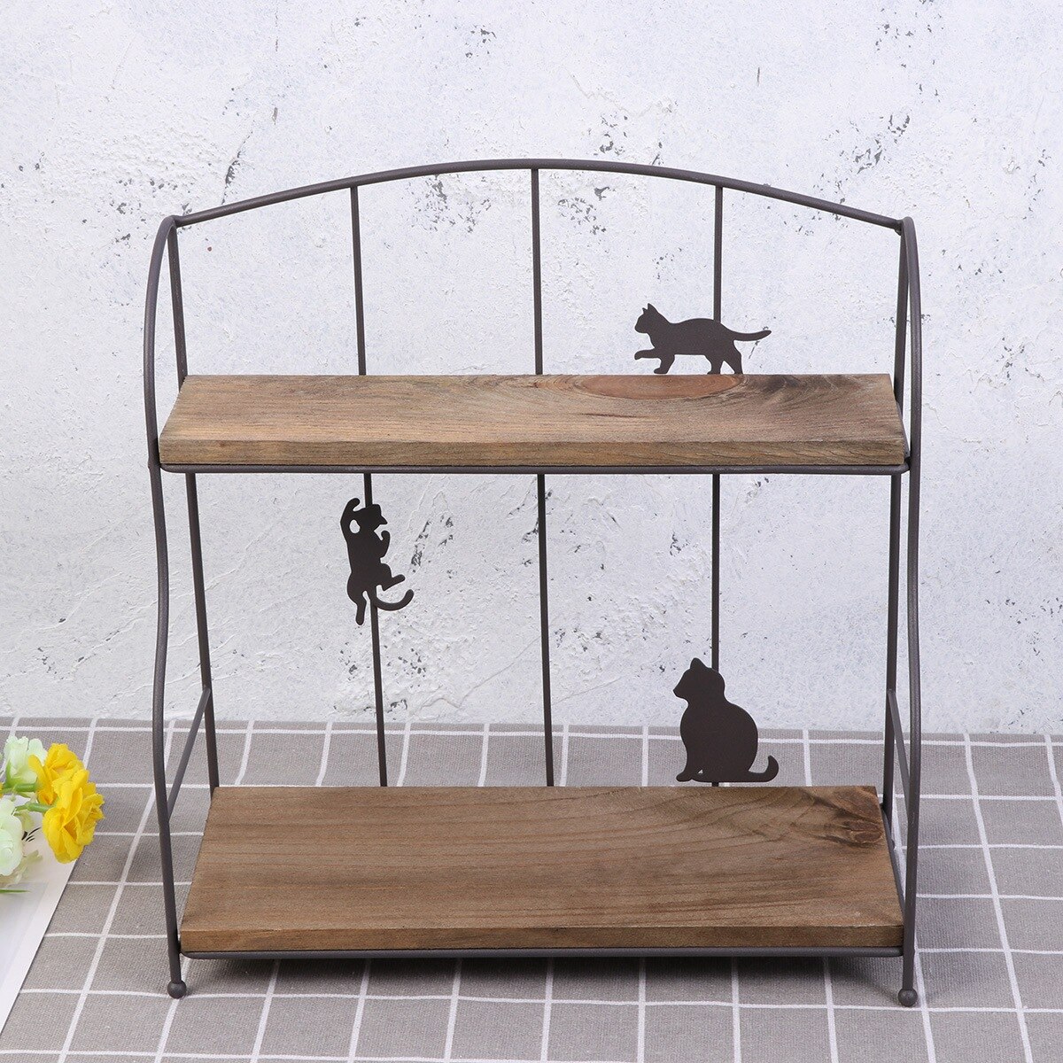 1 Pc Keuken Opbergrek Kamer Meerdere Tafel Stand Iron Art Organizer Ijzeren Rek Opbergrek Plank Voor Keuken