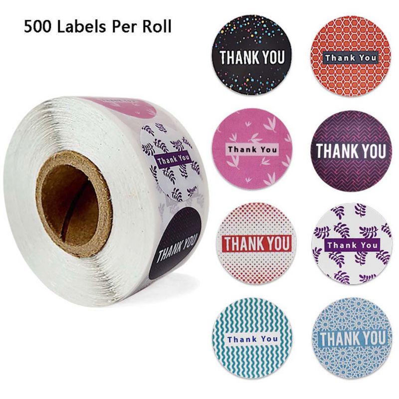 500 stuks/rol 8 kleuren stickers bruiloft verpakking handgemaakte envelop zegel label scrapbooking briefpapier sticker: 89