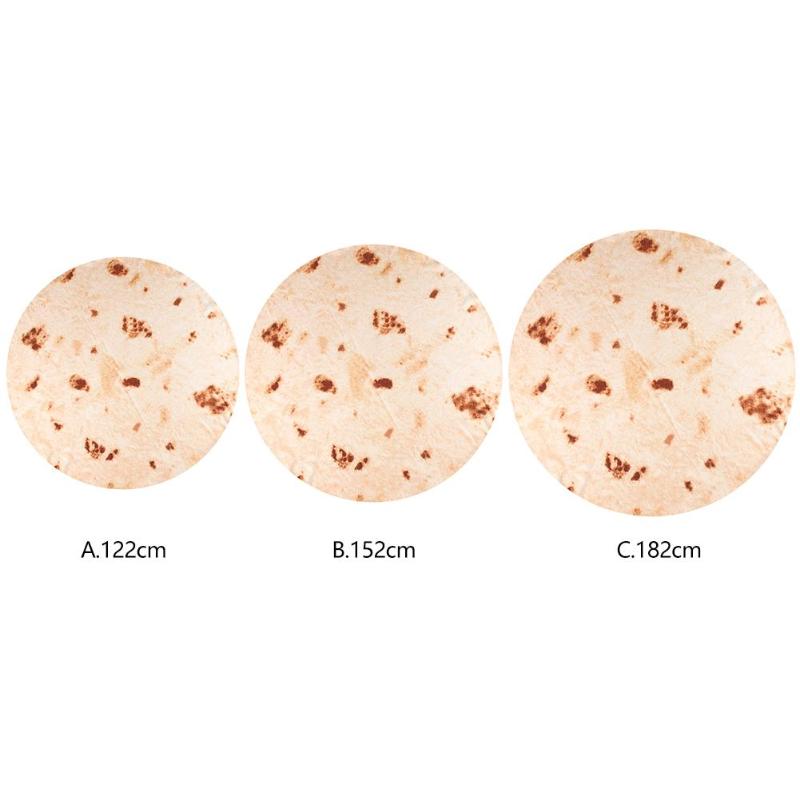 Natur Hause Dekor Burito Decke Tortilla Decke Komfort Lebensmittel Burrito Decke wickeln Perfekt Runde Tortilla Decke Kunst