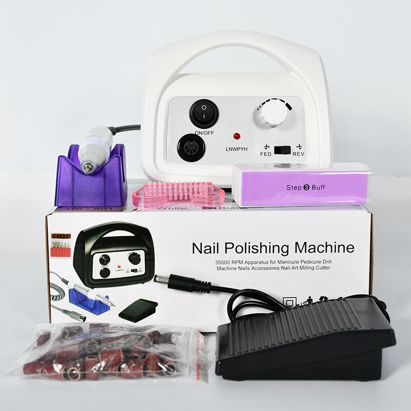 Nail Boor Machine 0-35000Rpm Pro Manicure Machine Apparaat Voor Manicure Pedicure Kit Elektrische Nagelvijl Met Cutter nail Tool