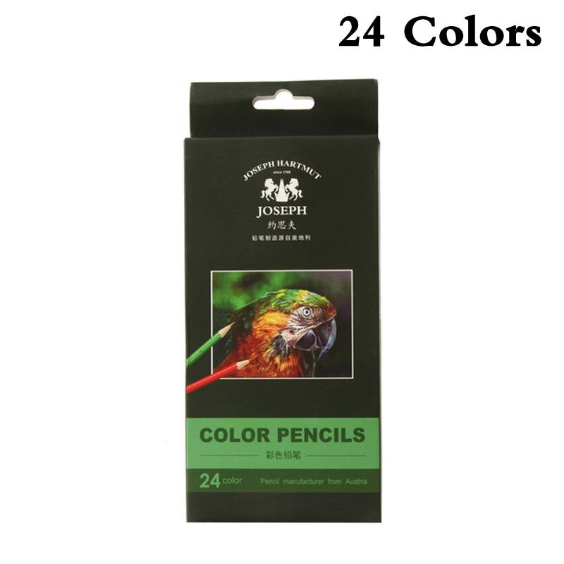 12/18/24/36/48/72 färger träfärgade pennor lapis de cor konstnär målning oljefärg penna skolritning skiss konsttillbehör: 24 färger-oljiga
