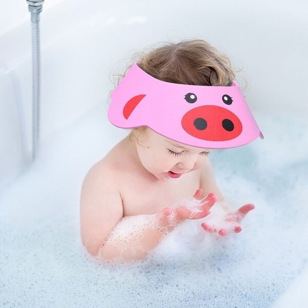 Keps baby badmössa duschmössa badvisir barn bad bad tvätta hår sköld hatt mössa skydda ögonen hår baby badtillbehör