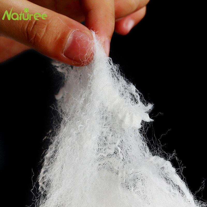 100g polyester fyld hvid polyester korte fiber 7d hul plus silikone polyester blok bomuld til ikke-vævet stof