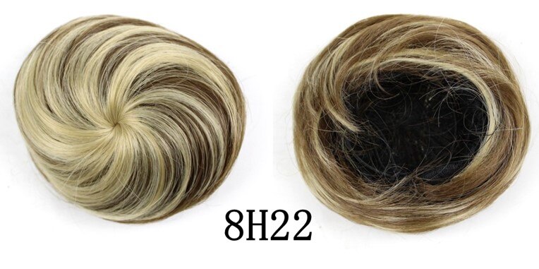 Vreugde &amp; Beauty 16 Kleur Krullend Chignon Hittebestendige Synthetische Clip In Hair Extensions Diameter 12 Cm Voor Vrouwen: 8H22