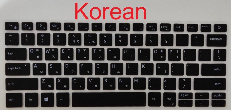 laptop keyboard cover skin for Dell Inspiron 14 5409 5405 5401 5402 5408 5498 5490 5406 5493 5400 nspiron 13 5391 5390 7306 7391: Korean Black