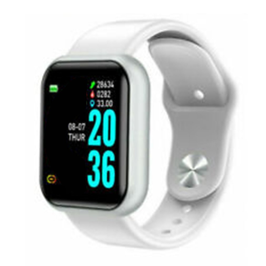 Smart watch  y68 vattentät tracker fitness armband för ios för android användbar sport träning fitness smart armband: Silvervit