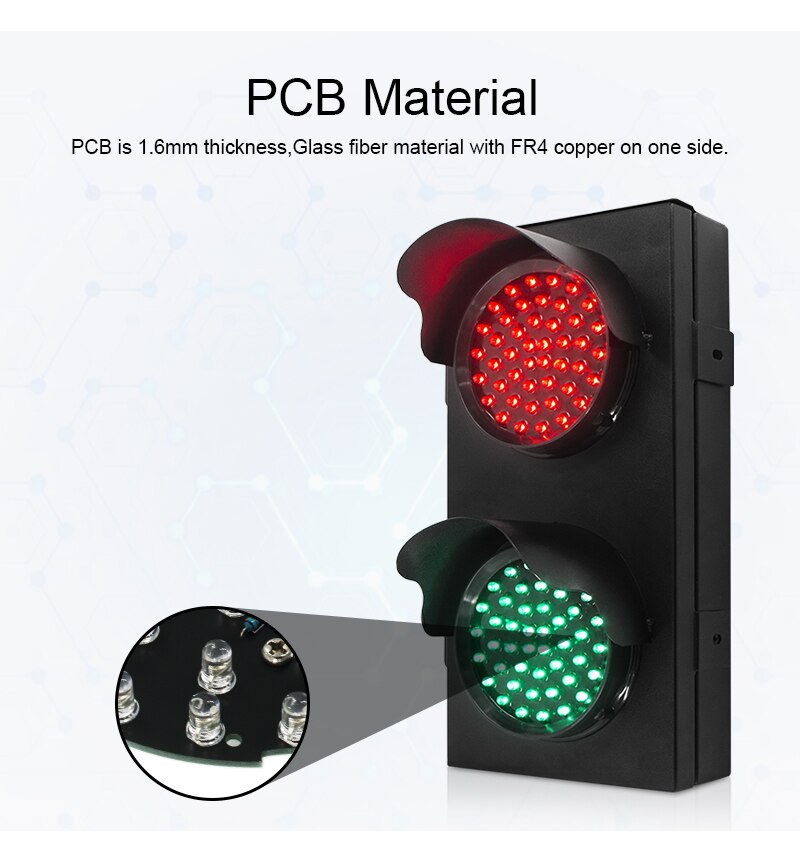 100mm Steel Case Mini Red Green LED Traffic Lights