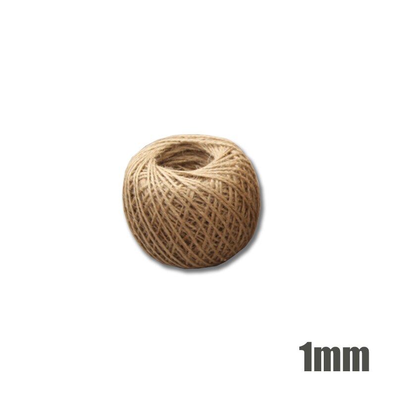 1rollen100m Natürliche Jute Hanf Seil Hause Dekoration retro Stil DIY Handwerk Kabel Dekorative Seil 1mm 2mm 3mm durchmesser Handgemachtes: 1mm 100m