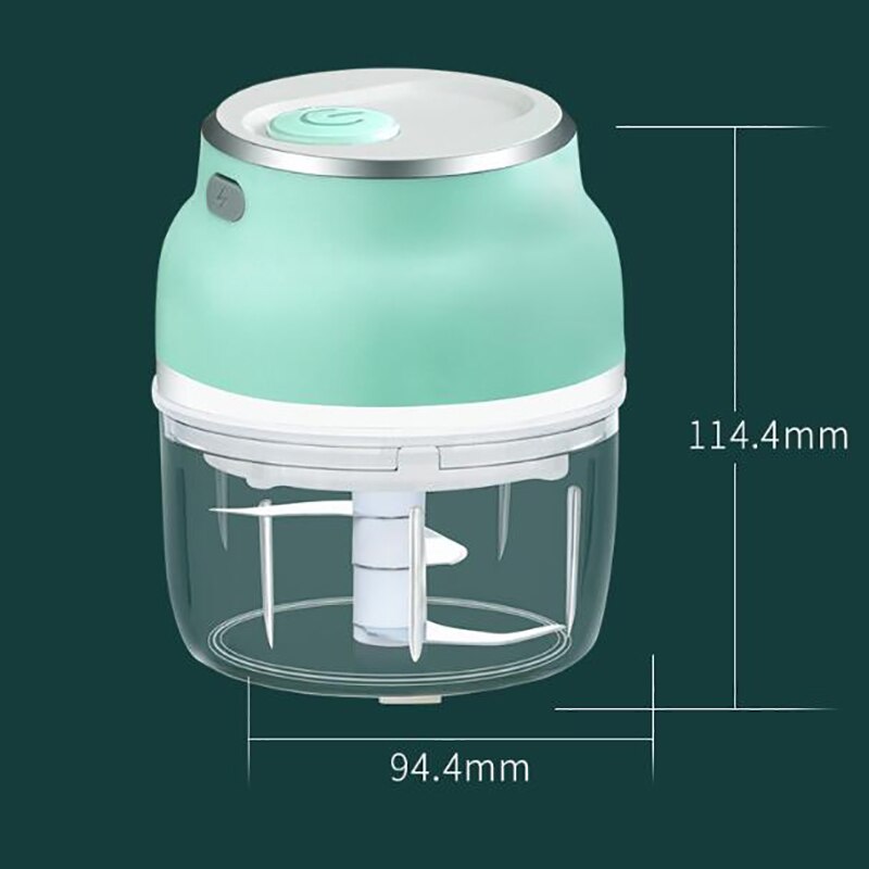 Electric Mini Food Garlic Vegetable Chopper Grinder Press for Nut Meat Fruit Rechargeable Onion Multi-Function Processor