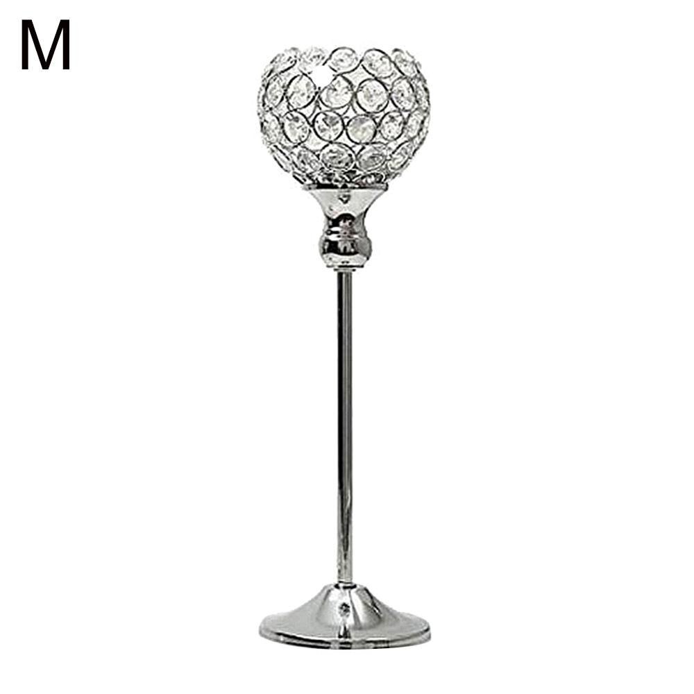 1PC Antique Retro Gold Candlesticks Tall Bronze Silver Christmas Candelabra Wedding Decorations European Metal Candle Holders: Silver 30cm