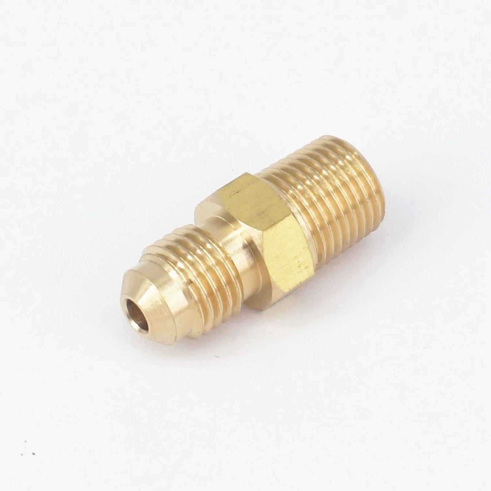 Rosca SAE 3/8 &quot;-24 UNF Fit Tube OD 3/16&quot; - 1/8 &quot;NPT Macho latón SAE 45 grados adaptadores de instalación de tuberías 1000PSI