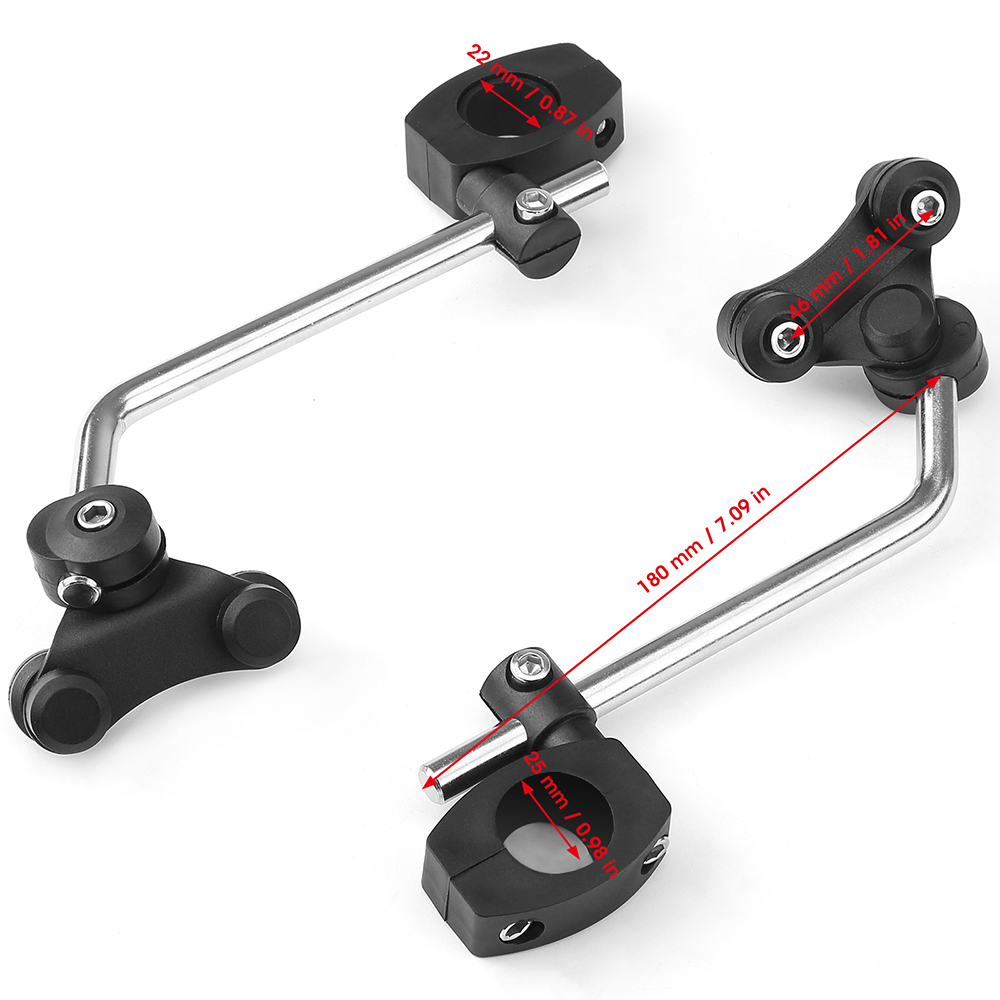 Windscreen Bracket Motorcycle 7/8" 22mm / 1" 25mm Standard Handlebar Windshield Mount Clamp For KAWASAKI NINJA 400 Z650 Z750: 22MM 25MM