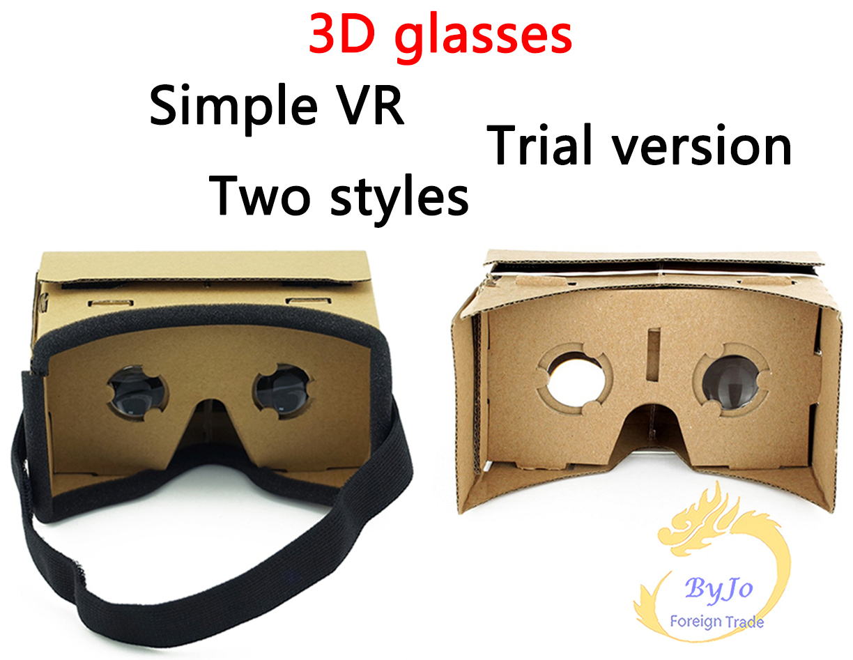 Virtual Reality Bril Google Kartonnen 3D Bril VR Box Films voor iPhone 5 6 7 SmartPhones