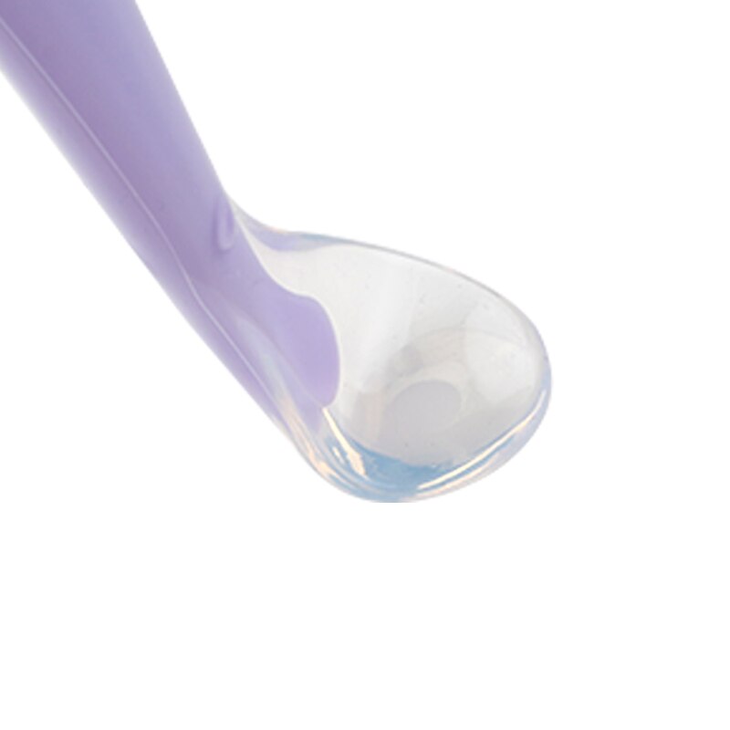 Venda quente do bebê macio colher de silicone doces temperatura de cor sensing colher infantil crianças alimentos colher de alimentação do bebê ferramentas