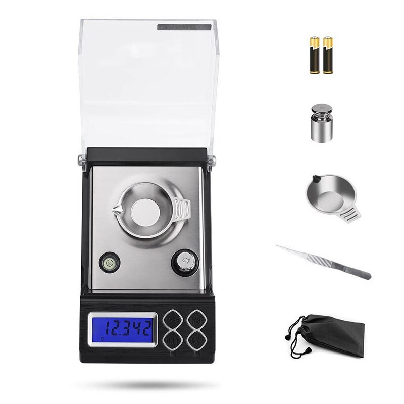 Bilancia Digitale Di Precisione TARSHYRY 20g X 0,001g – Portatile Per Gioielli, Diamanti E Piccoli Accessori, 6 Unità Di Misura, Display LCD