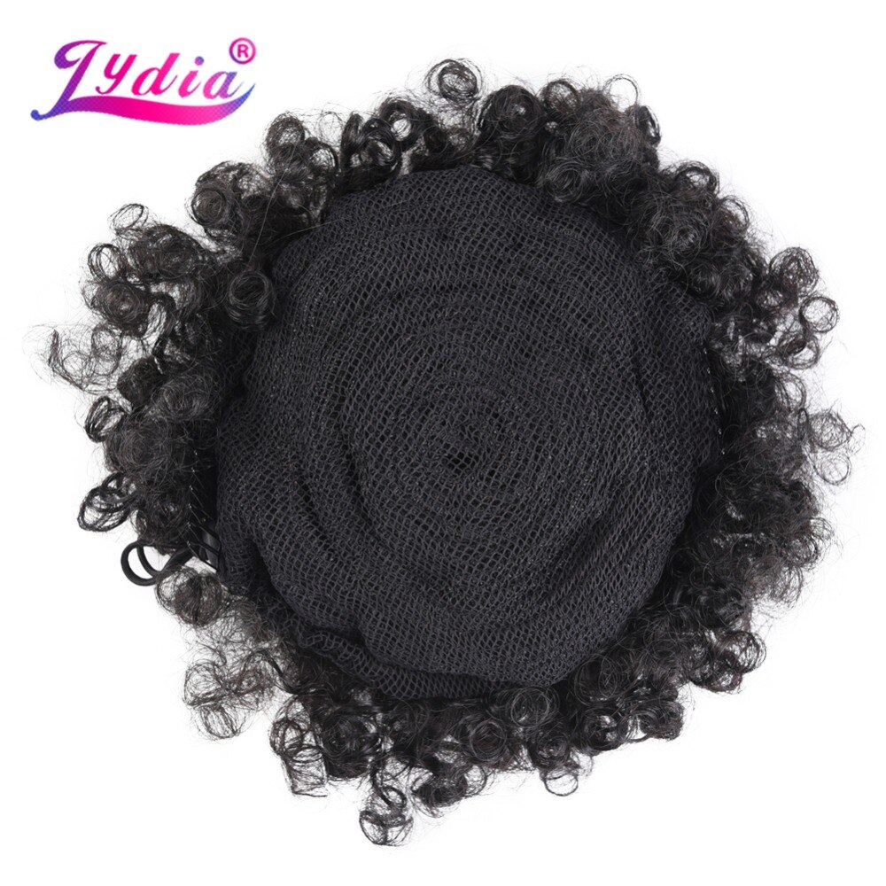 Lydia Curly Synthetic Hair Chignon Bun Extensions Updo Clip In Hairpiece 12inch Donut Chignon Cheveux 86g/Piece