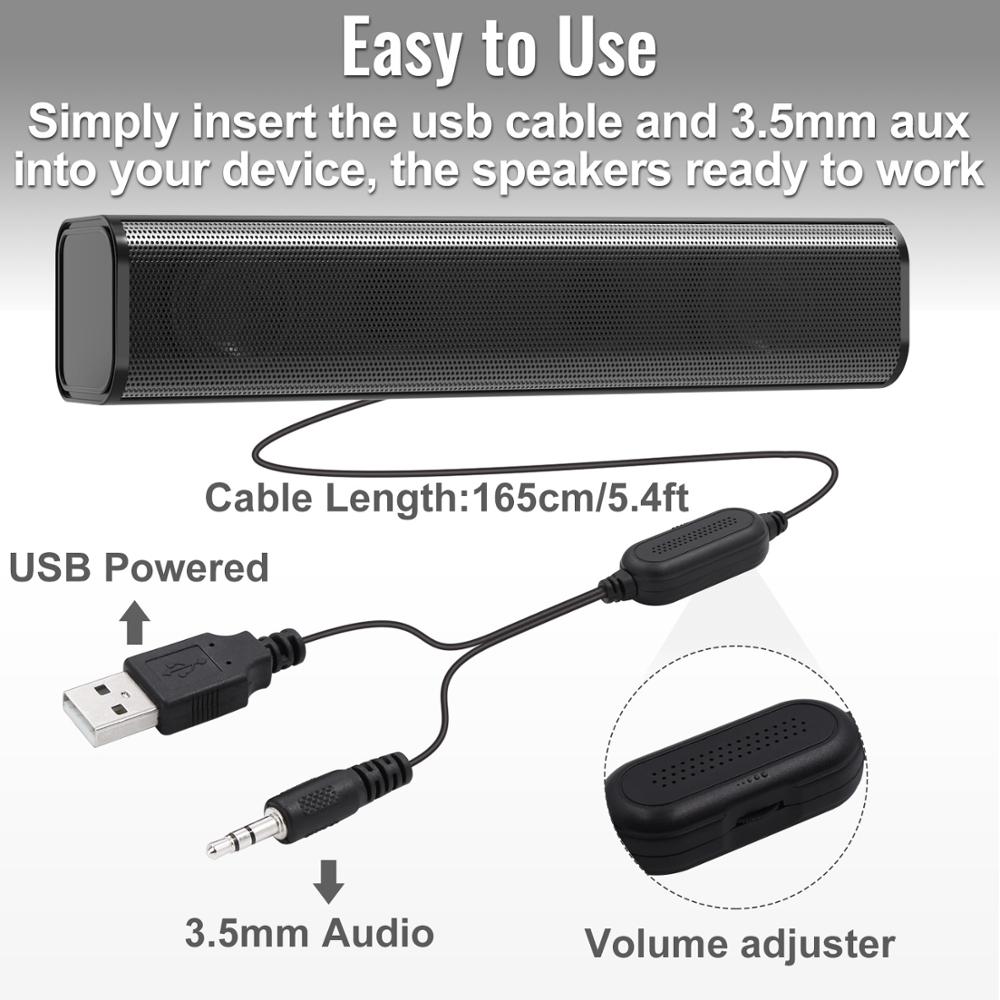 NJSJ wireless computer stereo speakers for laptop