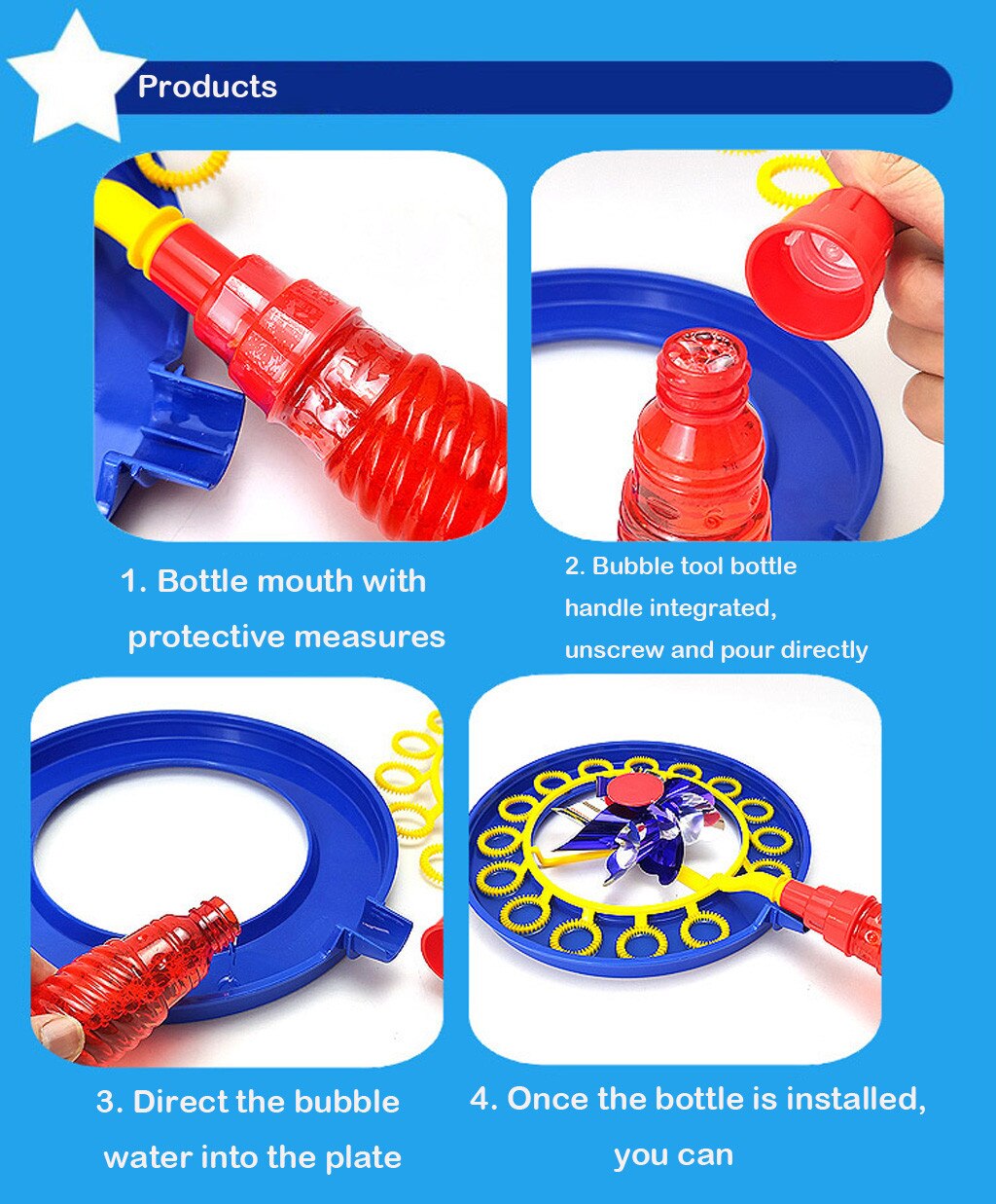Bubble Stok Windmolen Magic Draagbare Bubble Stok Bubble Wan 20Ml Outdoor Kids Meisjes Jongens Sport Zeep Bubble Maker Speelgoed #4
