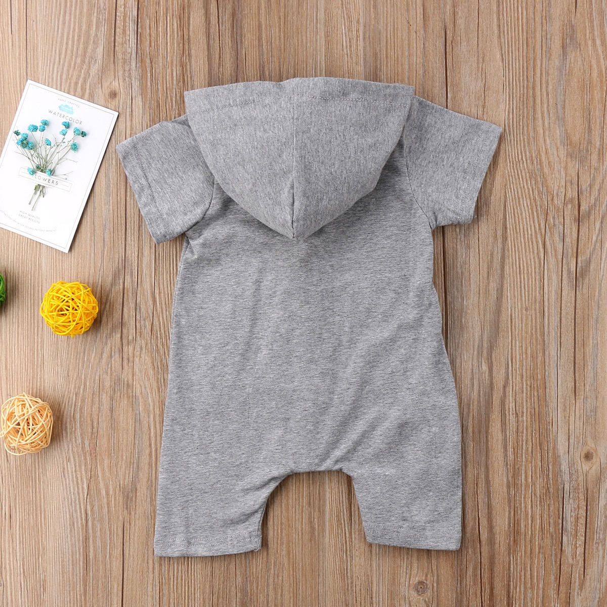 Gloednieuwe Pasgeboren Peuter Baby Jongen Meisje Zip Up Romper Hooded Kleding Korte Mouwen Outfits Solid Zomer Sunsuit Kleding