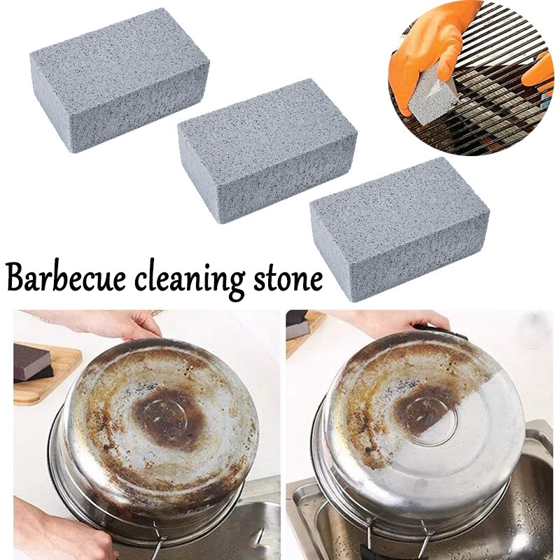 Cleaning Stone BBQ Racks Stains Grease Cleaner BBQ Tools Kitchen Gadgets BBQ Grill Cleaning Brick Block Barbecue